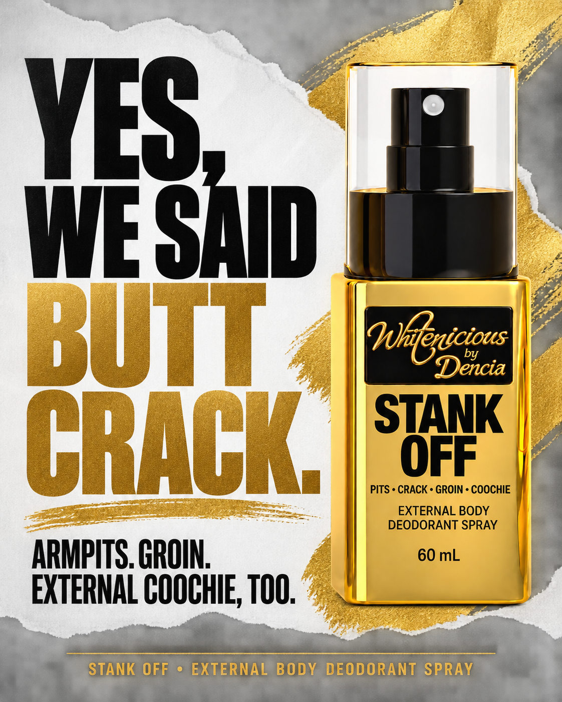 STANK OFF
Fragrance-Free External Body Deodorant Spray | 60 mL